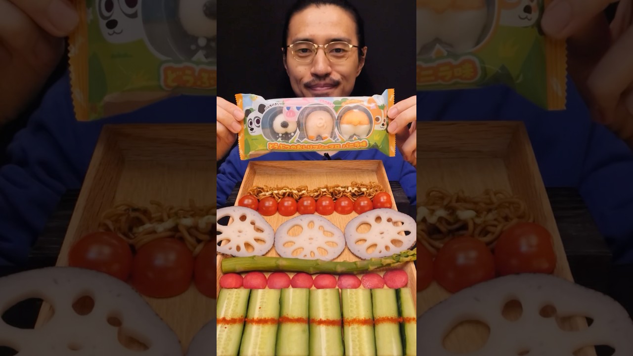 ダイソーのどうぶつのおしりマシュマロを食べる早送りモッパンASMR