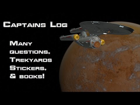 Captains Log:  Many Questions, Trekyards Stickers & Books