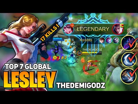 17 KILL! Lesley Sniper Queen [Top Global Lesley] By THEDEMIGODZ - Mobile Legends