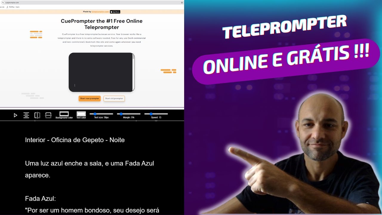 MELHOR TELEPROMPTER PC GRATUITO E ONLINE EM 2024!