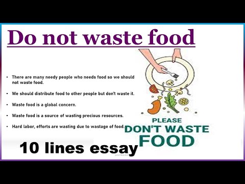 10 lines essay on Do not waste food|| 10lines on Do not waste food
