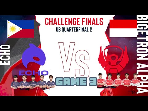 BTR vs. ECHO - GAME 3 -  Snapdragon Mobile Challenge Finals | Day 4 #mlbb #snapdragon