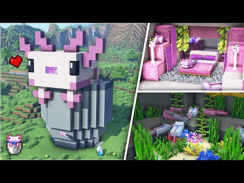 ⛏️ Minecraft Tutorial :: ❤️ Cute Axolotl Bucket House - [마인크래프트 귀여운 아홀로틀 양동이 집짓기 건축강좌]
