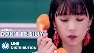 APINK (에이핑크) - Don't Be Silly : Line Distribution (멤버별 파트 분량 체크기) (Color Coded)