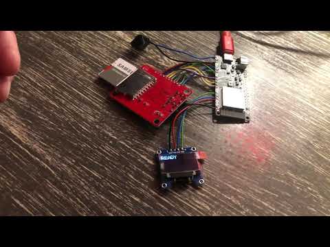 VS1053 + ESP32 + SSD1306 = WiFi-accessible Audiorecorder