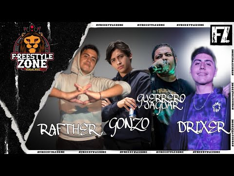DRIXER vs GONZO vs G. JAGUAR vs RAFTHER || RULETA RUSA || FREESTYLE ZONE || REGIONAL CALMECAC