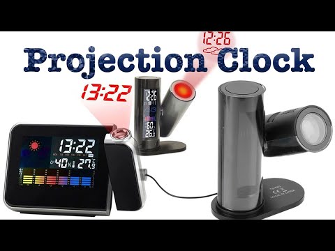 Multi-function Weather Calendar LCD Digital Projection Clock Temperature Humidity