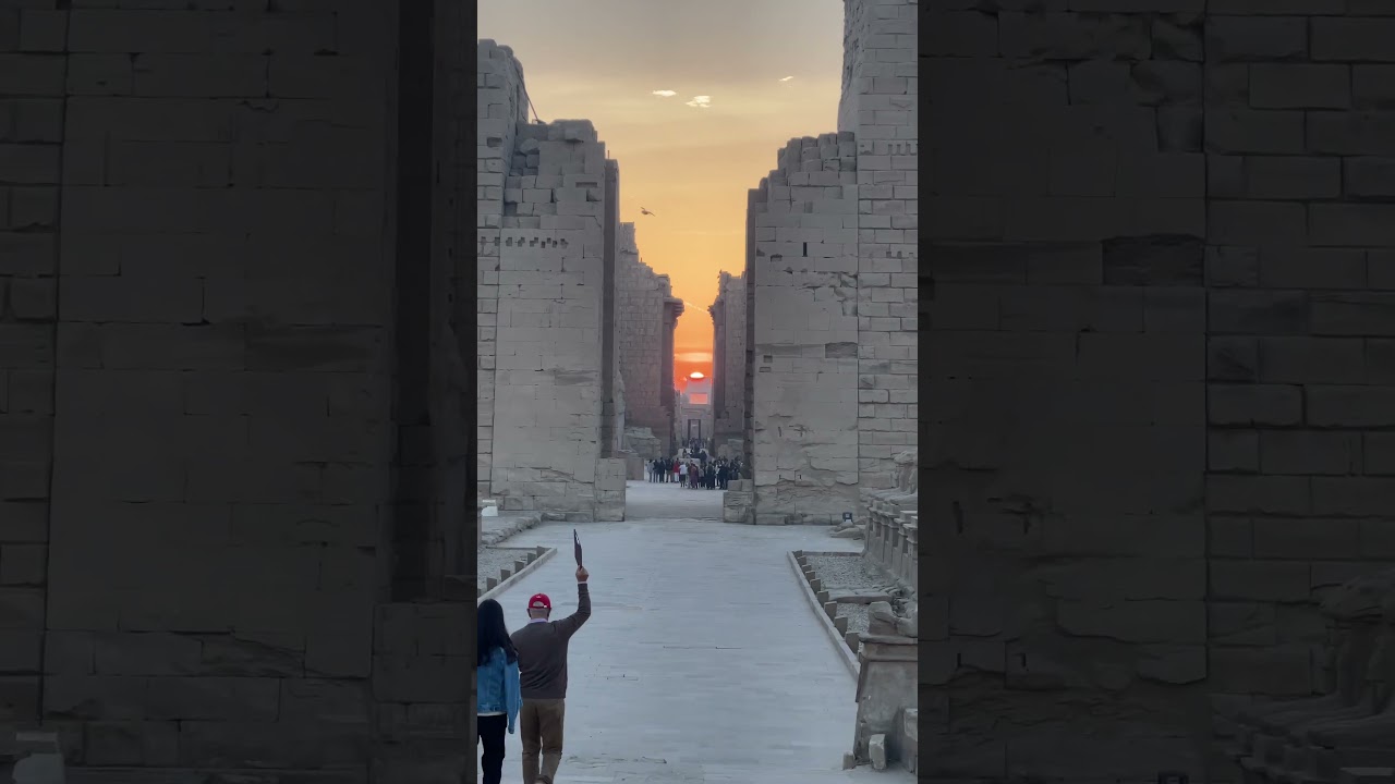 Step inside the incredible Karnak temple and watch as the winter solstice arrives! 🤩 #shortsvideo