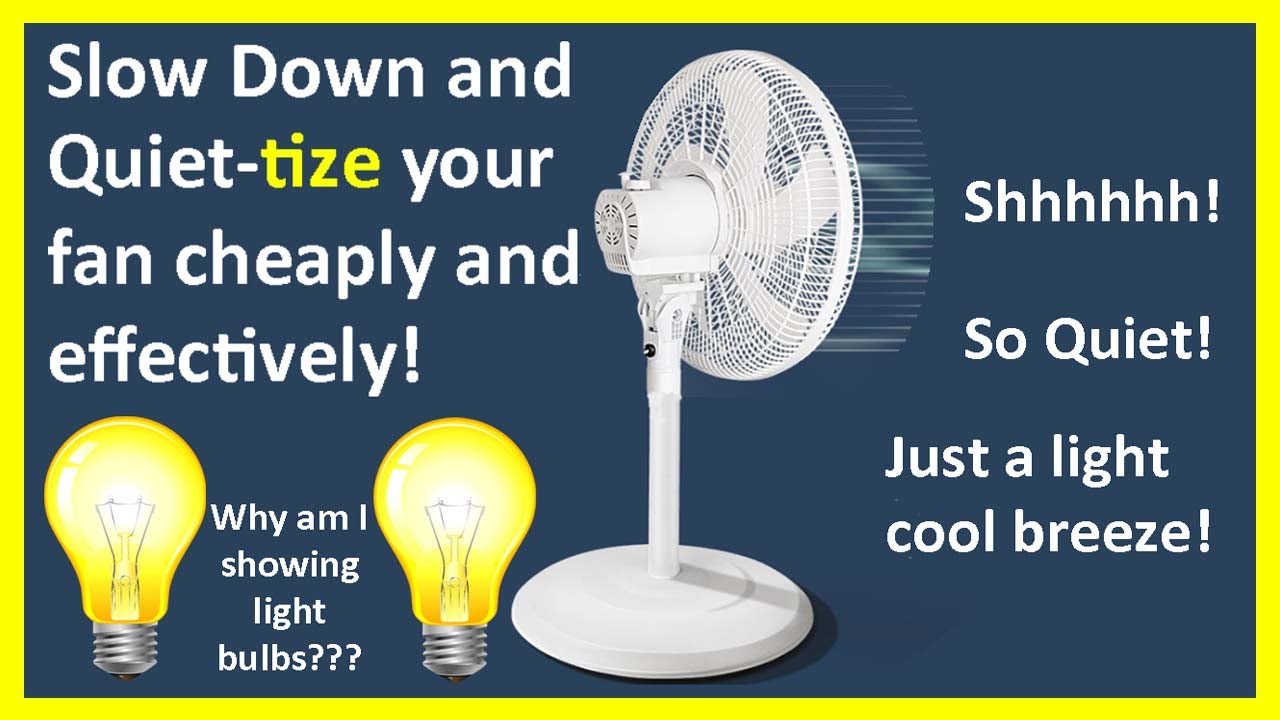 How can I make my fan motor quieter?