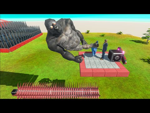 Jump Above Spikes Challenge - Animal Revolt Battle Simulator