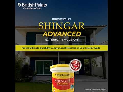 British shingar exterior emulsion paint, packaging size: buc...