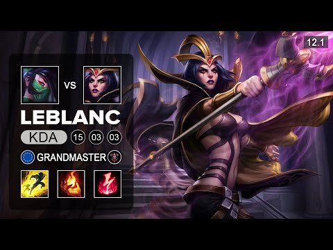 LeBlanc Mid vs Akali - EUW GrandMaster - Season 12 Patch 12.1