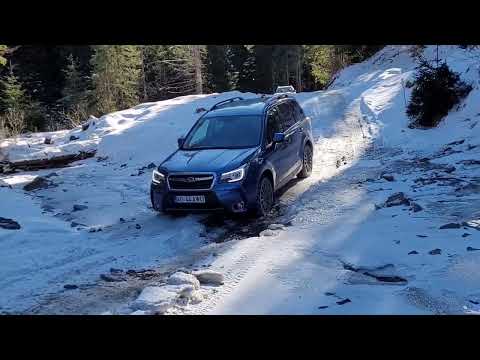 Subaru Forester XT small ice obstacle X-mode winter test