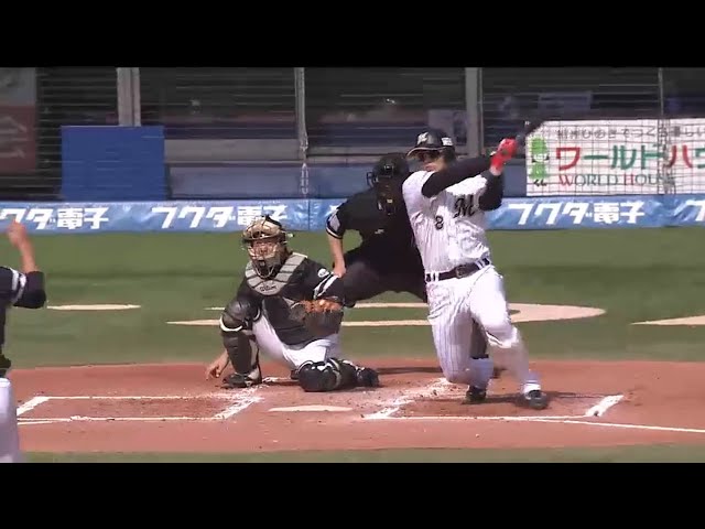 【1回裏】マリーンズ・今江 先制タイムリーヒット!! 2015/4/18 M-H