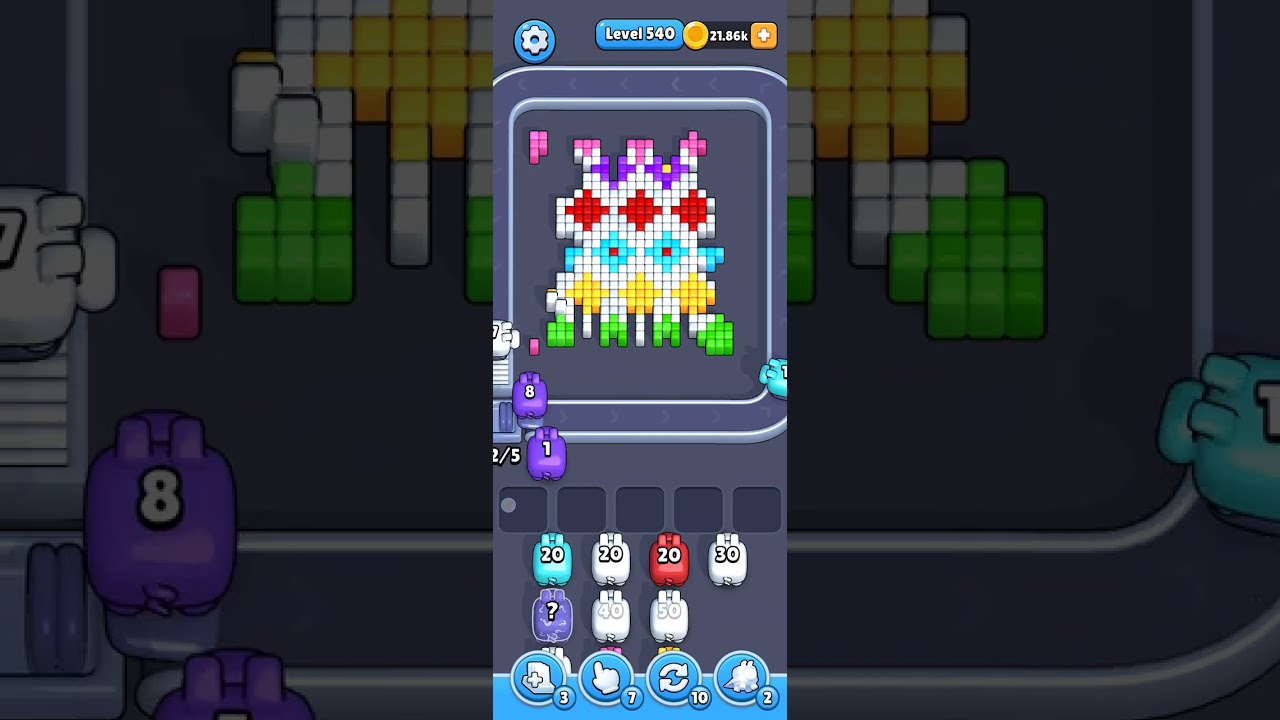Level 540 (11x11) Solution & Walkthrough - Pixel Flow