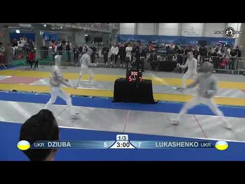 European Championships 2023 JMS - L32 - Viacheslava Dziuba UKR v Darii Lukashenko UKR