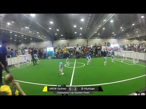RoboCup 2017 Champions Cup Quarter Finals - B-Human vs. UNSW Sydney