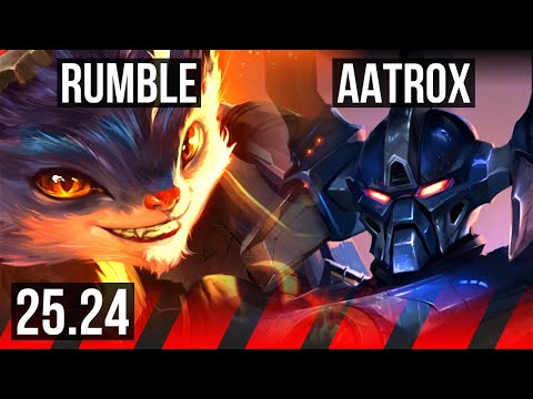 RUMBLE vs AATROX (TOP) | Perfect KDA: 8/0/4 | KR Master | 25.24