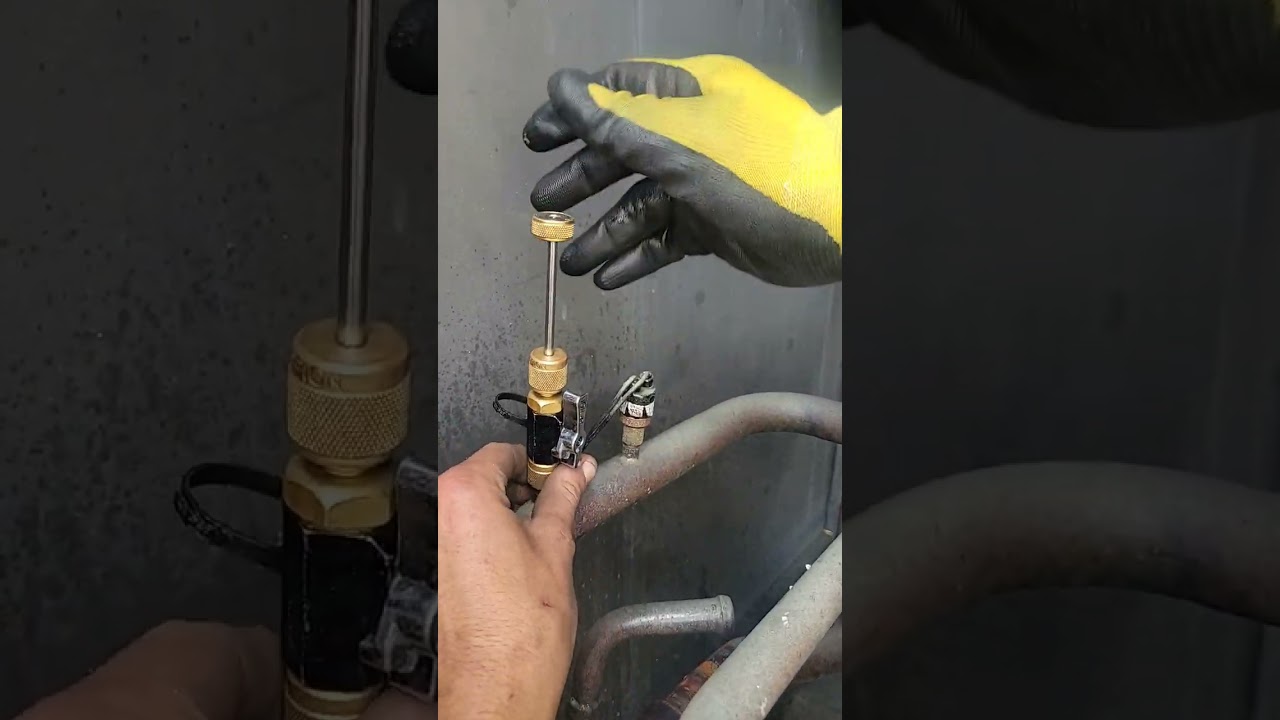how to use a shrader core removal tool for dummies #hvac #appion