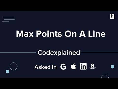 Max Points On a Line (Asked in Google, Apple, LinkedIn, Amazon)