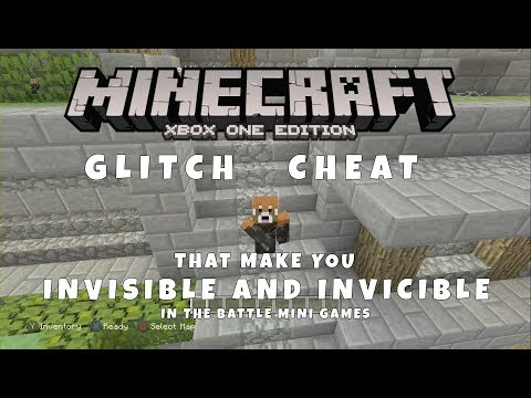 HOW TO DO THE MINECRAFT GLITCH / CHEAT THAT MAKES YOU INVISIBLE AND INVINCIBLE IN BATTLE MINI GAMES