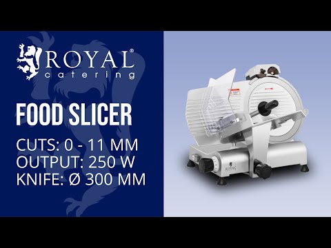 video - Meat Slicer - Ø 300 mm - 0 - 11 mm - with blade sharpener