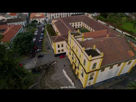 Angra do Heroismo 4k video drone - Terceira island