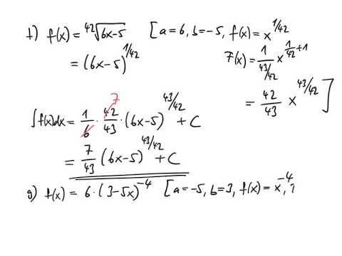 Integrationsregeln, lineare Substitution
