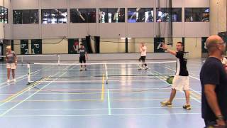 Final mens doubles 1st game Amsterdam Pickleball tournament 2014