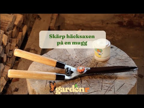 Sharpen the hedge trimmer on a mug - Gardenhacks by GardenR