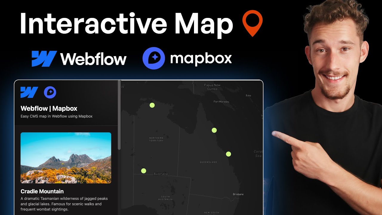 Easy Webflow Map with Mapbox (FREE clonable)