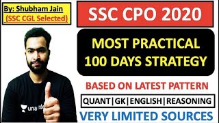 SSC CPO 2020 Detailed Strategy for last 100 days | Crack SSC CPO in first Attempt | Shubham Jain