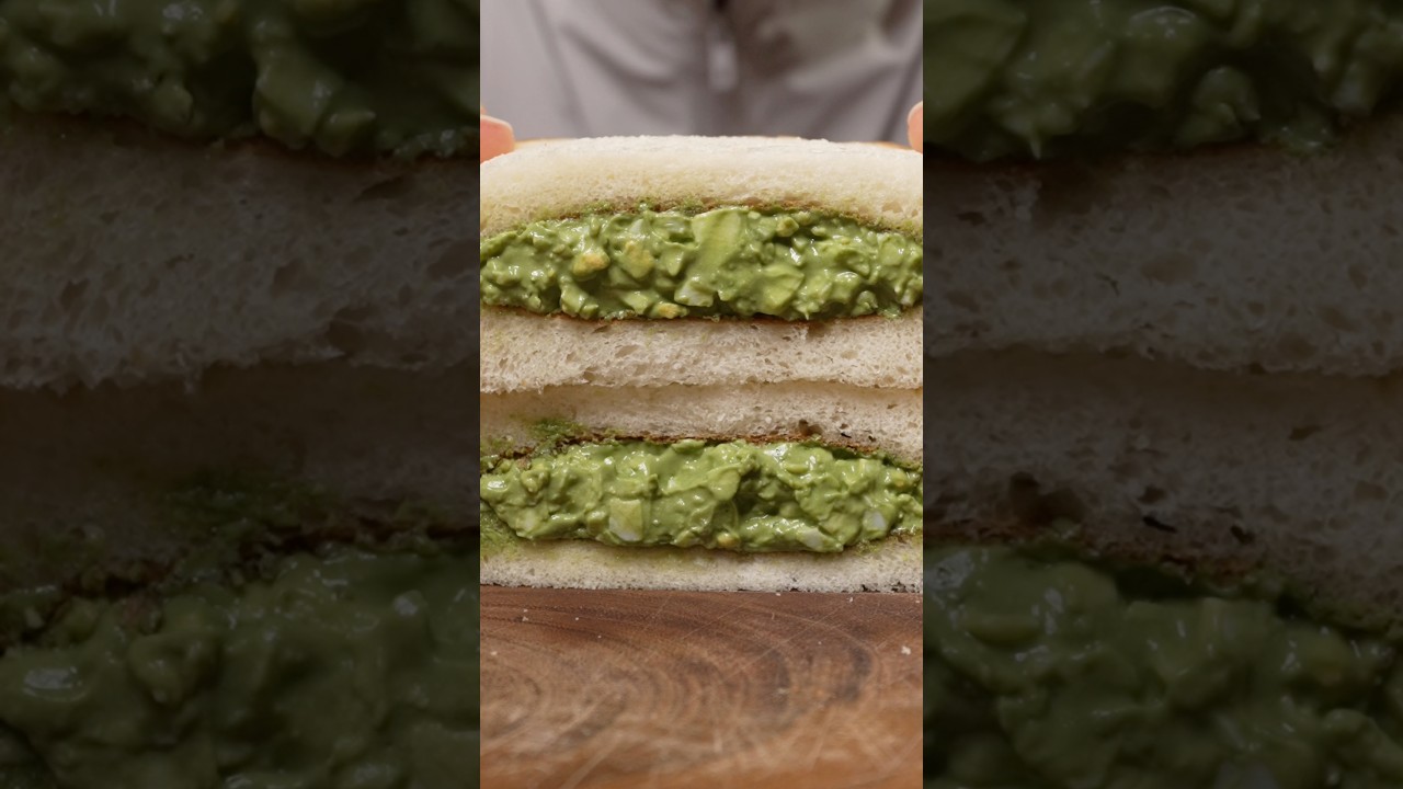 Matcha egg sandwich #food