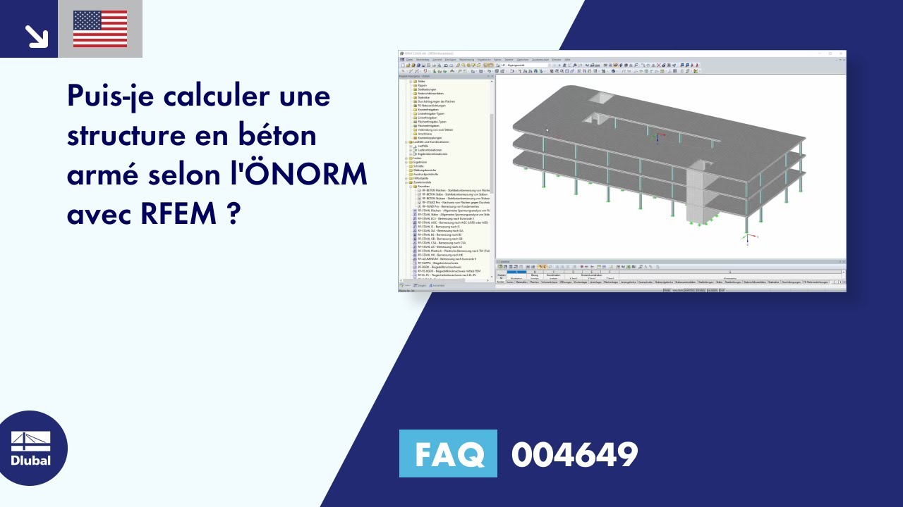 FAQ 004649 | Puis-je calculer une structure en béton armé selon ÖNORM dans RFEM ?