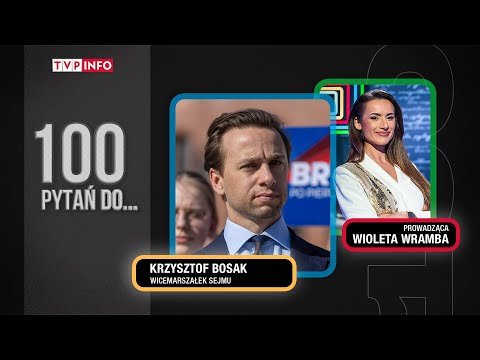 Krzysztof Bosak wystartuje w wyborach prezydenckich? | 100 PYTAŃ DO