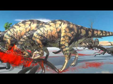 animal revolt battle simulator | arbs | 15 Parasaurolophus vs 15 giant stag beetles