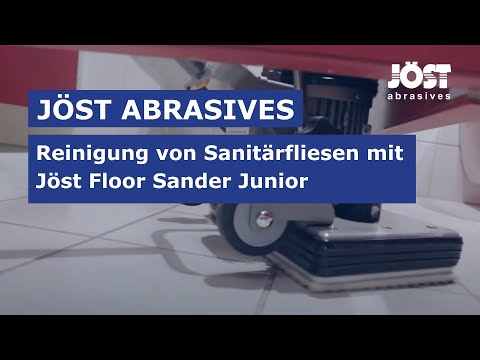 Jöst abrasives - Reinigung von Sanitärfliesen mit dem Floor Sander Junior