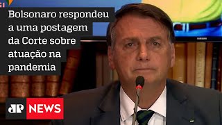 Bolsonaro diz que STF fez ‘fake news e cometeu crime’ em vídeo sobre ação na pandemia