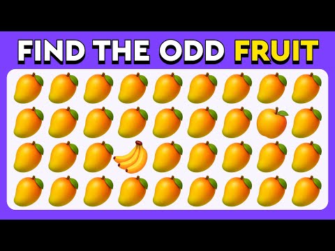 Find the ODD One Out - Fruit Emoji Challenge 🍏🍌🥭 | Easy, Medium, Hard, Pro levels