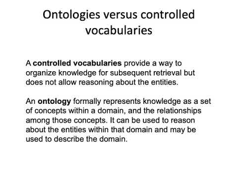 MCB 182 Lecture 5.2 - Gene ontology structure