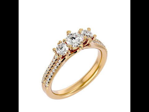 Inel de Logodna Breathtaking Trilogy Aur Alb 18k Real Diamonds - Milena