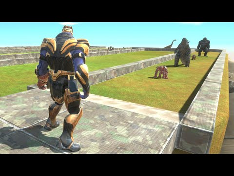 Thanos Death Run Tour vs Godzilla - Animal Revolt Battle Simulator
