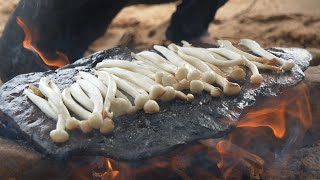 Primitive Technology - Cooking Food On A Rock And Eating Delicious on Island