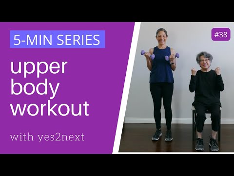 5 MINUTE UPPER BODY CHAIR WORKOUT | Seniors, Beginners