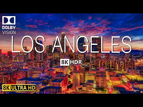 LOS ANGELES VIDEO 8K HDR 60fps DOLBY VISION WITH SOFT PIANO MUSIC