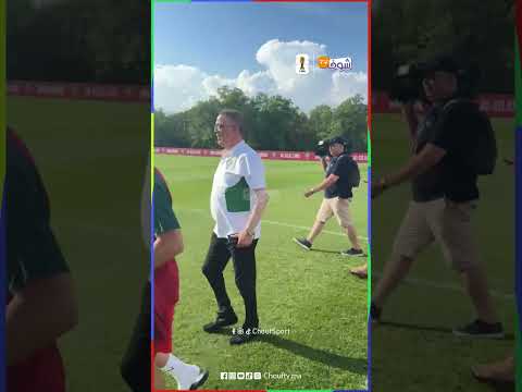 بحال الأب مع ولدولقطة التبوريشة بين لقجع والأسد دياز في التداريب ليلة مواجهة البرازيل