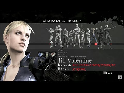 RESIDENT EVIL 5 GOLD EDITION ALL MERCENARIES SOLO JILL VALENTINE BATTLESUIT – SS RANK
