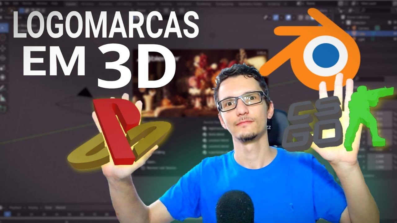 Como Converter Qualquer Logomarca em 3D no Blender