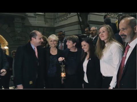 Lausanne 2020 Torch Tour - Parliament