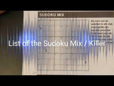 List of the Sudoku Mix / Sudoku Killer